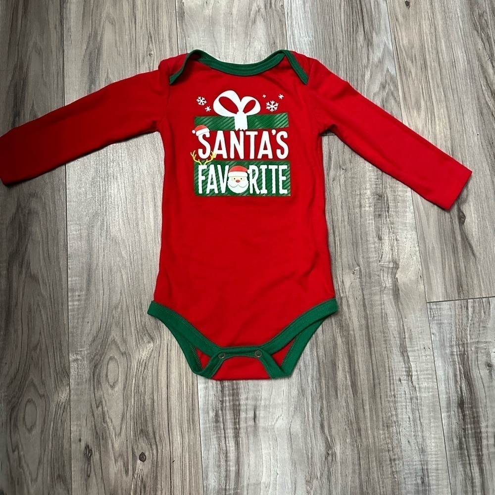 Holiday Time Long Sleeve Body Shirt | Santa's Favorite | Size 18 Months | EUC 🎄